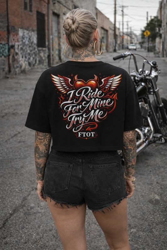 I Ride For Mine Crop Top